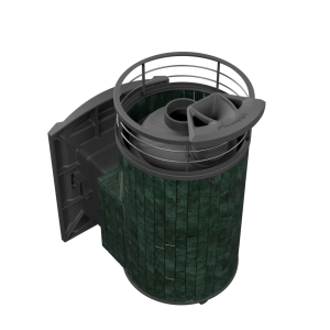 Печь-каменка чугунная АТМОСФЕРА L  в ламелях ВЕРДЕ ГВАТЕМАЛА NEW+тоннель (12-20 м.куб) Печь-каменка чугунная АТМОСФЕРА L  в ламелях ВЕРДЕ ГВАТЕМАЛА NEW+тоннель (12-20 м.куб)