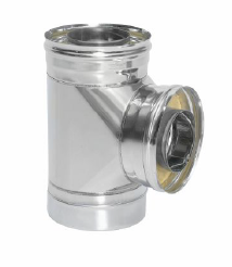 Сэндвич-тройник 90 гр. d = 115/200 мм (Н+Н) ТИС (0,8 ММ) (430 СТАНДАРТ)