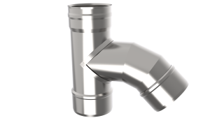 Тройник 45 градусов d = 115 мм (0,8 ММ)  (GS)