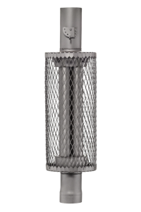 Дымоход - экономайзер со встроенным шибером в кожухе СЕТКА d = 115 мм L = 1000 мм