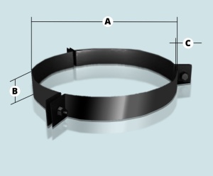 Хомут под растяжки d = 210 мм  AGNI  ЭМАЛИРОВАННЫЙ