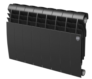 Радиатор биметаллический ROYAL THERMO BILINER BIANCO NOIR SABLE 350/80 -  6 секций