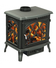 Печь-камин DEMETRA три стекла, чугунная d = 150 мм (10 кВт) Печь-камин DEMETRA три стекла, чугунная d = 150 мм (10 кВт)