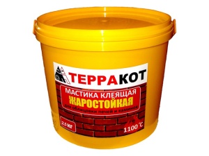 Мастика ТЕРРАКОТ жаростойкая  2.5 кг Мастика ТЕРРАКОТ жаростойкая  2.5 кг