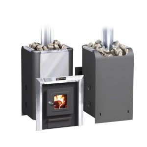 Печь-каменка ЕРМАК 12С дверца со стеклом ЭЛИТ (6 - 12 м.куб)