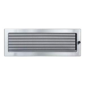 Решетка вентиляционная НЕРЖАВЕЮЩАЯ СТАЛЬ с жалюзи (170 х 480 мм) FIREWAY