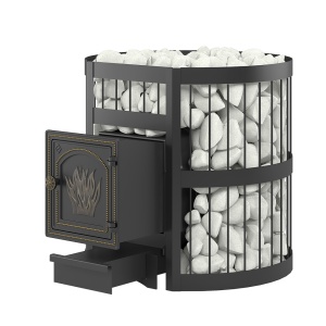 Печь-каменка  чугунная ЛЕГЕНДА РЕТРО СТАНДАРТ 24 дверца ДТ- 4 (16 - 26 м.куб)