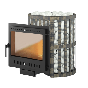 Печь-каменка  чугунная ЛЕГЕНДА КОВКА 22 дверца ПАНОРАМА (12 - 24 м.куб) Печь-каменка  чугунная ЛЕГЕНДА КОВКА 22 дверца ПАНОРАМА (12 - 24 м.куб)