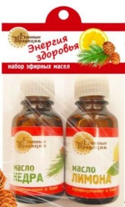 Набор масел 2*15 мл (кедр, лимон) БТ