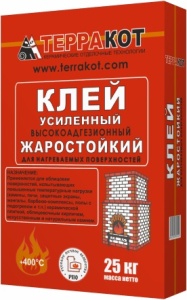 Клей ТЕРРАКОТ усиленный жаростойкий 25 кг Клей ТЕРРАКОТ усиленный жаростойкий 25 кг