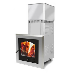 Печь-каменка чугунная СУДАРУШКА М с баком 50л, дверца со стеклом (10 - 18 м.куб)