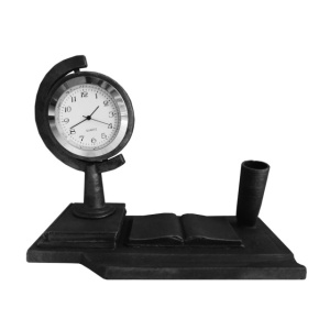 Настольный прибор ХДИ-7.019  ВОКРУГ СВЕТА патина (ГБ: 126 х 68 х 100 мм) ЛИТКОМ