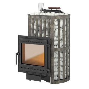 Печь-каменка  чугунная УРАГАН КОВКА 28 дверца 505 (14 - 30 м.куб)