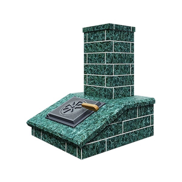 Облицовка на трубу для печей GFS ЗК 25  КЛАССИКА/ПРЕЗИДЕНТ КИРПИЧ ЗМЕЕВИК  (2 яруса) под шибер