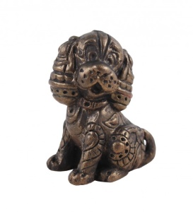 Статуэтка ХДИ-2.028  СТИЛИЗОВАННАЯ СОБАКА патина (ГБ: 48 х 32 х 61 мм) ЛИТКОМ