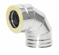 Сэндвич-колено 90 гр. d = 130/230 мм (Н+Н) ТИС (0,8 ММ) (304 ПРЕМИУМ)