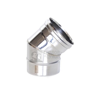 Колено 45 градусов d = 130 мм ТИС (0,8 ММ) (304 ПРЕМИУМ)