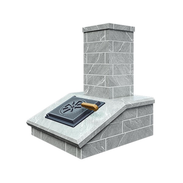 Облицовка на трубу для печей ГРОМ 50  КЛАССИКА/ПРЕЗИДЕНТ КИРПИЧ ТАЛЬКОМАГНЕЗИТ  (2 яруса) под шибер Облицовка на трубу для печей ГРОМ 50  КЛАССИКА/ПРЕЗИДЕНТ КИРПИЧ ТАЛЬКОМАГНЕЗИТ  (2 яруса) под шибер