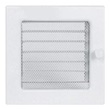 Решетка вентиляционная БЕЛАЯ с жалюзи (170 х 170 мм) FIREWAY