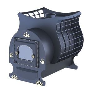 Печь-каменка ЕЛИСЕЙ ПРЕМИУМ чугунная дверца со стеклом (12 - 18 м.куб)