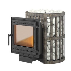 Печь-каменка  чугунная ЛЕГЕНДА КОВКА 22 дверца 505 (12 - 24 м.куб)