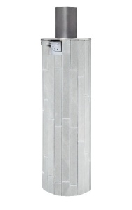 Дымоход - конвектор со встроенным шибером в ламелях СЕРЫЙ ВЕЛЮР ЦЕЛЬНЫЙ d = 115 мм L = 800 - 1000 мм Дымоход - конвектор со встроенным шибером в ламелях СЕРЫЙ ВЕЛЮР ЦЕЛЬНЫЙ d = 115 мм L = 800 - 1000 мм