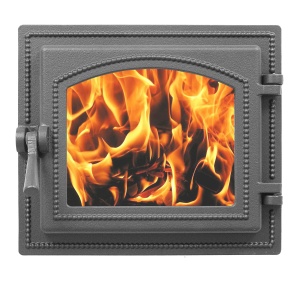 Дверца чугунная ВЕЗУВИЙ 260 крашеная со стеклом АНТРАЦИТ  (посадочный размер 210 х 250 мм) Дверца чугунная ВЕЗУВИЙ 260 крашеная со стеклом АНТРАЦИТ  (посадочный размер 210 х 250 мм)