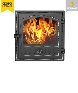 Дверца чугунная ВЕЗУВИЙ 280 крашеная со стеклом АНТРАЦИТ  (посадочный размер 305 х 355 мм) Дверца чугунная ВЕЗУВИЙ 280 крашеная со стеклом АНТРАЦИТ  (посадочный размер 305 х 355 мм)