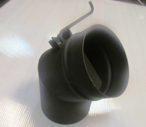 Шибер ТМФ  поворотный d =  120 мм 1,5 мм антрацит УГЛОВОЙ для печей ОГОНЬ-БАТАРЕЯ  (6)