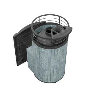 Печь-каменка чугунная АТМОСФЕРА L  в ламелях ТАЛЬКОХЛОРИТ NEW + тоннель  (12-20 м.куб) Печь-каменка чугунная АТМОСФЕРА L  в ламелях ТАЛЬКОХЛОРИТ NEW + тоннель  (12-20 м.куб)