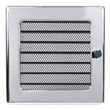 Решетка вентиляционная НИКЕЛЬ с жалюзи (170 х 170 мм) FIREWAY