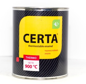 Эмаль термостойкая CERTA графит 800 мл (+ 600 С)  (6/15)