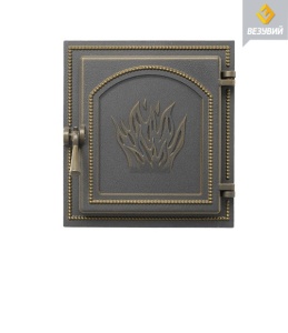 Дверца чугунная ВЕЗУВИЙ 271 крашеная БРОНЗА (посадочный размер 250 х 280 мм) Дверца чугунная ВЕЗУВИЙ 271 крашеная БРОНЗА (посадочный размер 250 х 280 мм)