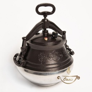 Казан афганский двухцветный алюминиевый с крышкой и ручками 12л