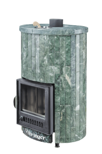 Печь-каменка УЮТ-25 ПФ дверца со стеклом в ламелях ЗМЕЕВИК НАБОРНЫЙ (25 м.куб)