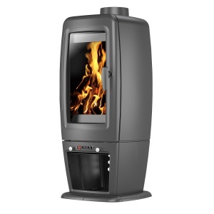 1_Печь-камин EVEREST S12 чугунная антрацит d = 150 мм (12 кВт)  (2)