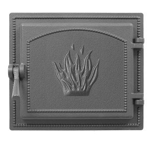 Дверца чугунная ВЕЗУВИЙ 261 крашеная АНТРАЦИТ  (посадочный размер 210 х 250 мм) Дверца чугунная ВЕЗУВИЙ 261 крашеная АНТРАЦИТ  (посадочный размер 210 х 250 мм)