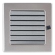 Решетка вентиляционная НЕРЖАВЕЮЩАЯ СТАЛЬ с жалюзи (170 х 170 мм) FIREWAY