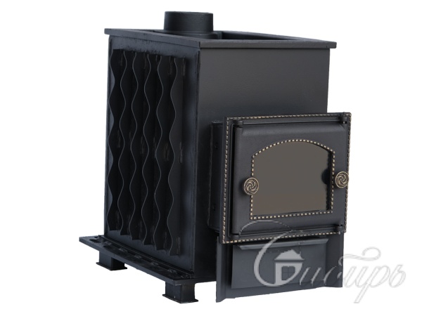 Печь-каменка СИБИРЬ-25 дверца со стеклом без выносного топливного канала