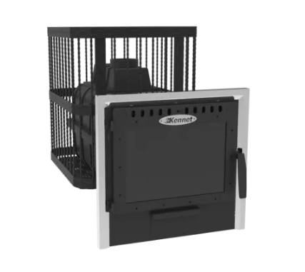 Печь-каменка  чугунная КЕННЕТ АТЛАНТ 22П пруток дверца ПАНОРАМА (18 - 22 м.куб)