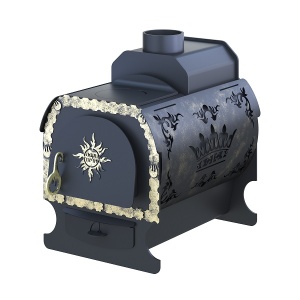 Печь отопительная ЗОЛОВКА с варочной поверхностью - 8 мм (75 - 100 м.куб)