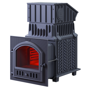 Печь-комплект универсальный ГРОМ 80П дверца ПАНОРАМА (80 м.куб) Печь-комплект универсальный ГРОМ 80П дверца ПАНОРАМА (80 м.куб)