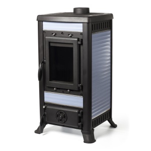 Печь-камин KLEMENS l чугунная голубой d = 120 мм ( 8 кВт ) Печь-камин KLEMENS l чугунная голубой d = 120 мм ( 8 кВт )