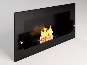 Биокамин  WINDOW GLASS blac АРОМА встраиваемый, настенный Биокамин  WINDOW GLASS blac АРОМА встраиваемый, настенный