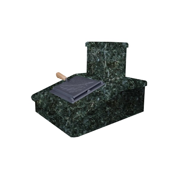 Облицовка на трубу для печей АВАНГАРД 35 / 40  КЛАССИКА СЕРПЕНТИНИТ (115*290)  (1 ярус) под шибер