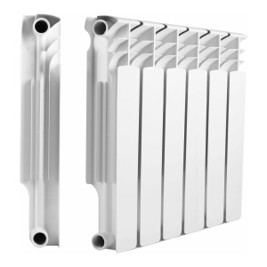 Радиатор алюминиевый THERMA Q2 500/80 -  6 секций (Гарантия 7 лет,Теп. 0,131 кВт за 1 сек)