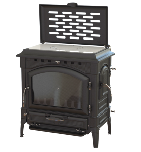 Печь-камин JAZZ II чугунная d = 150 мм (12 кВт) Печь-камин JAZZ II чугунная d = 150 мм (12 кВт)