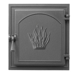 Дверца чугунная ВЕЗУВИЙ 271 крашеная АНТРАЦИТ  (посадочный размер 250 х 280 мм) Дверца чугунная ВЕЗУВИЙ 271 крашеная АНТРАЦИТ  (посадочный размер 250 х 280 мм)