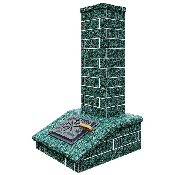 Облицовка на трубу для печей GFS ЗК 18  КЛАССИКА/ПРЕЗИДЕНТ КИРПИЧ ЗМЕЕВИК  (3 яруса) под шибер