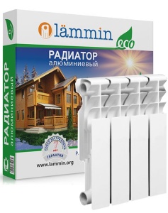 Радиатор алюминиевый  LAMMIN  ЕСО AL 350/80 -  4 секции